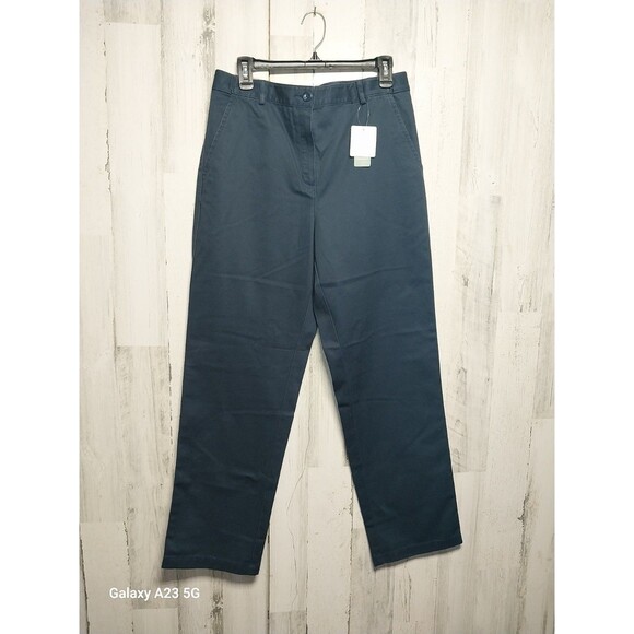 L.L. Bean Classic Fit Wrinkle Free Cotton Chino Navy 10 Regular - Picture 5 of 11